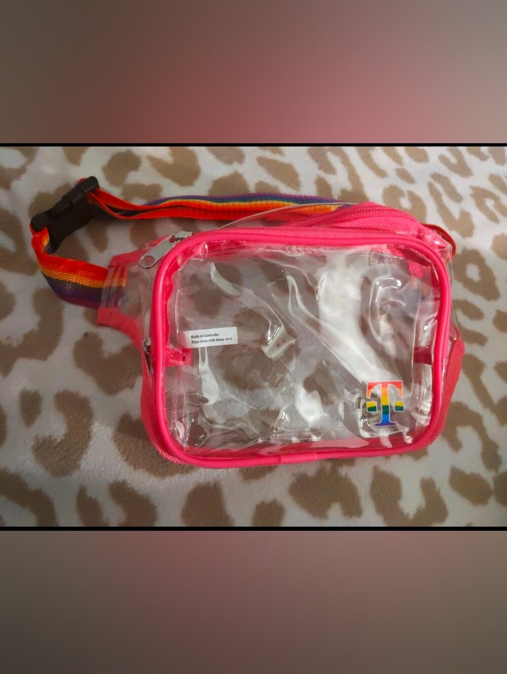 🌈T-Mobile Rainbow Pride Clear Hip Waist Belt Bag Fanny Pack